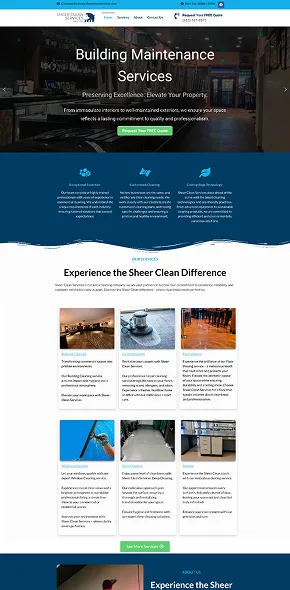 sheer clean 1 paginas web para limpieza comercial