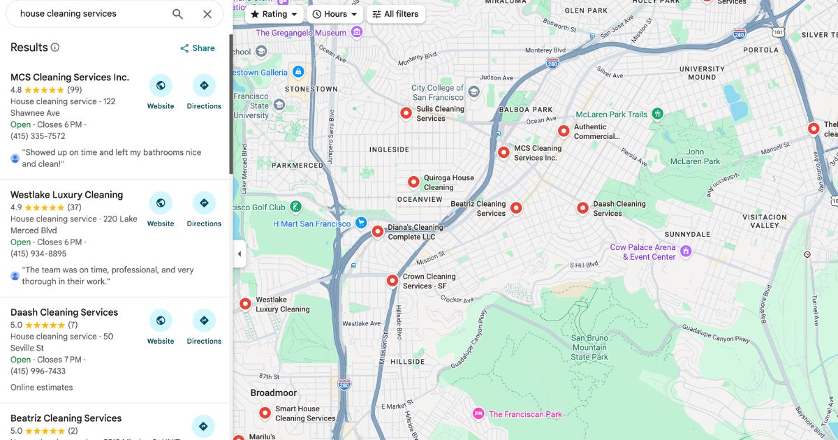 google maps para negocios latinos