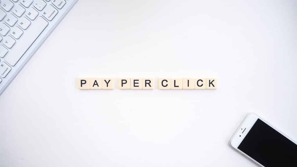 pay per click spelled with scrabble pieces