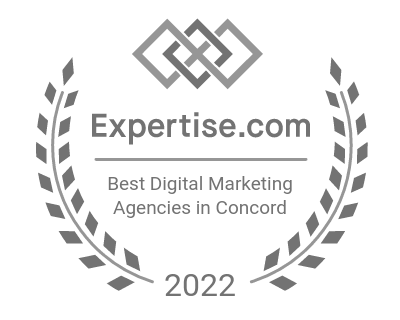 Best Digital Marketing Agency in Concord 2022 Expertise.com award Brimar Online Marketing gray