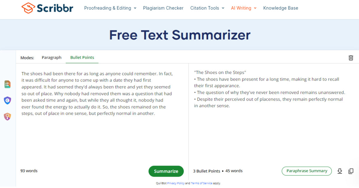 free text summarizer