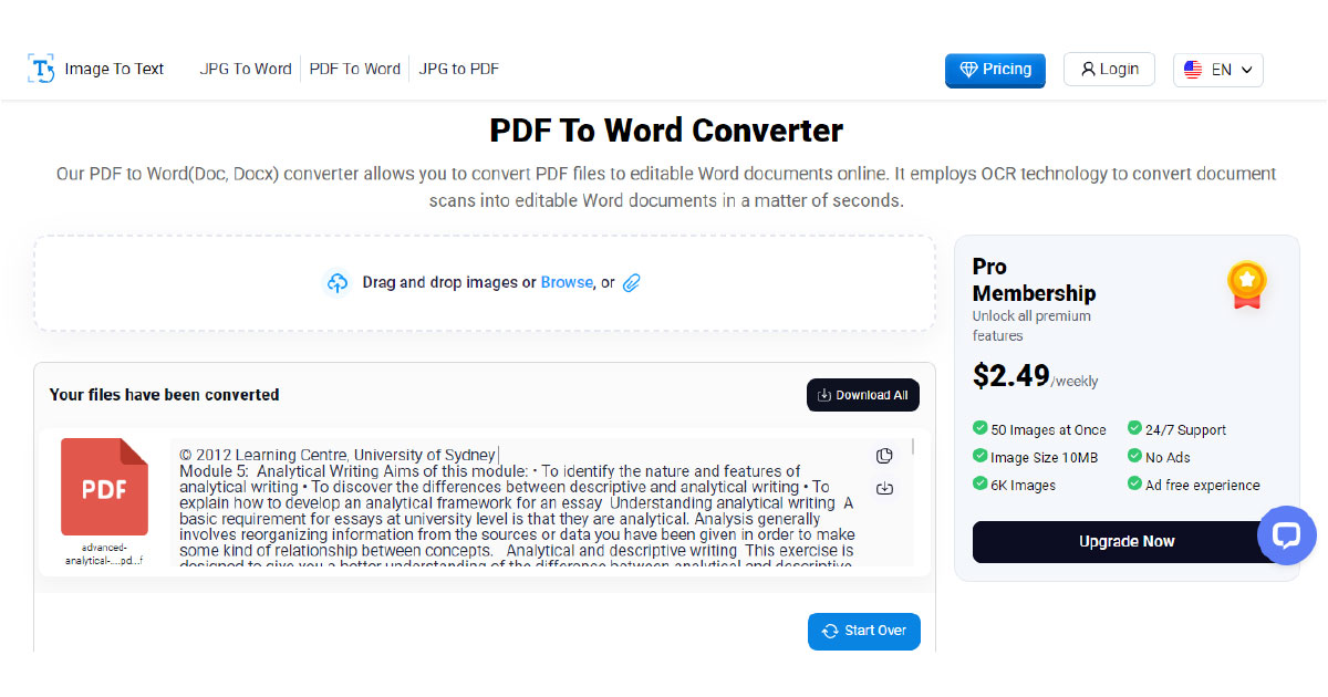pdf to word converter
