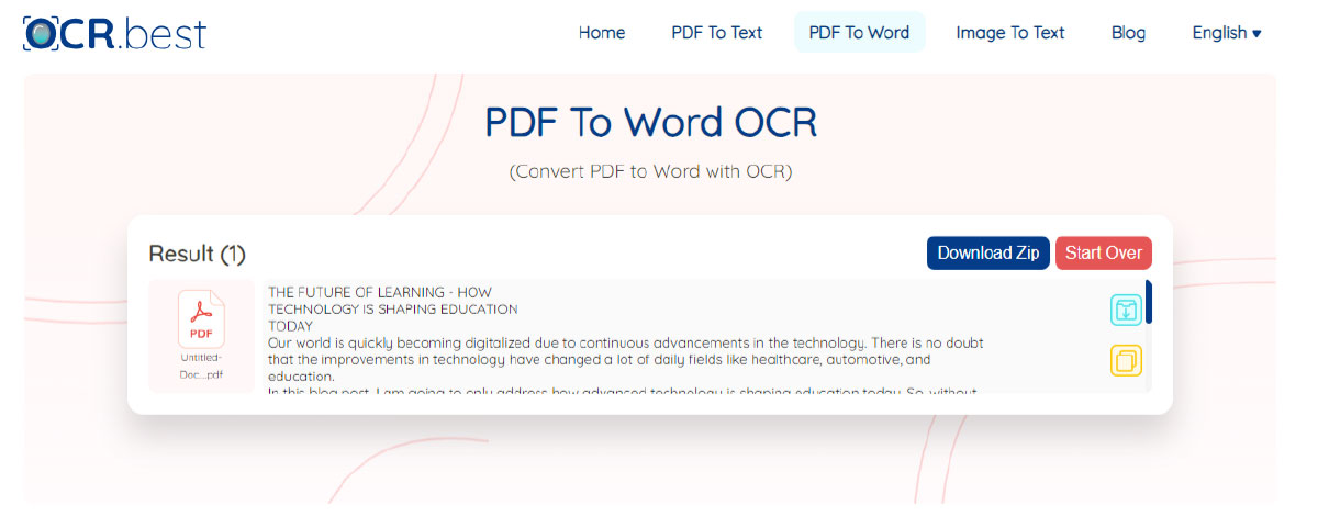 pdf to word converter free