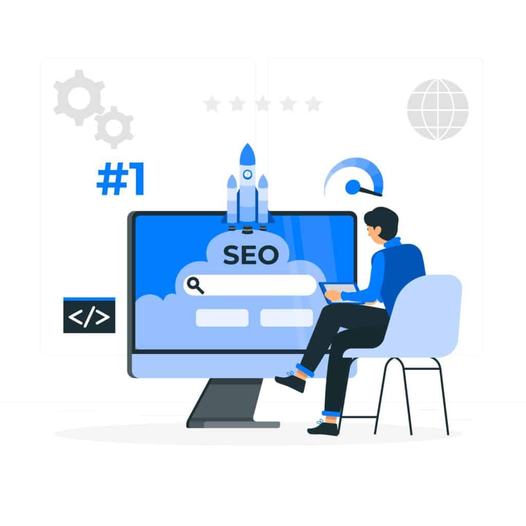 SEO consultant optimizing a website