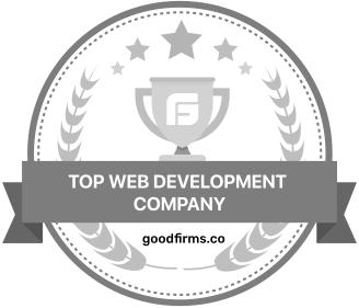 top web development company goodfirms.co Brimar Online Marketing badge gray